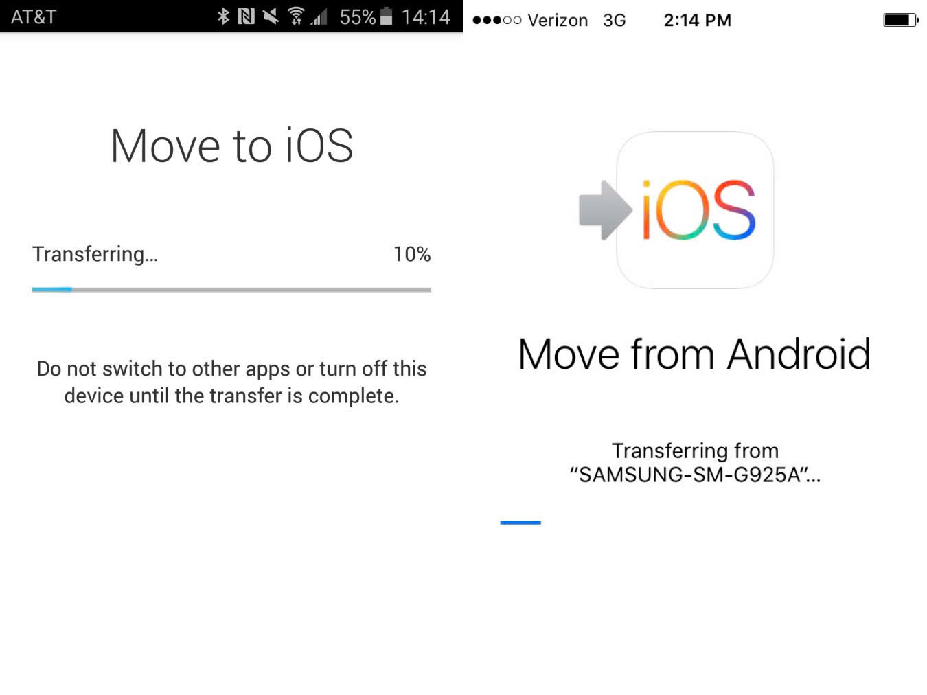 Sử dụng app Move to iOS bước 4